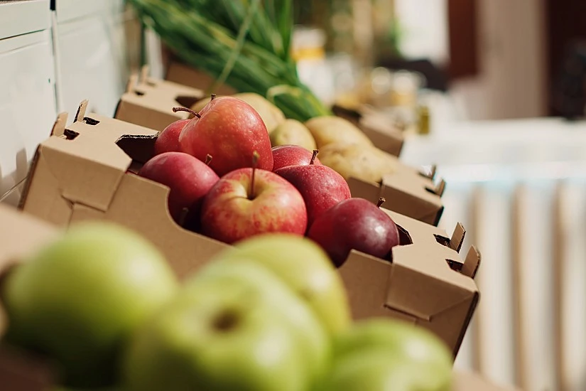 Distribución de fruta variada