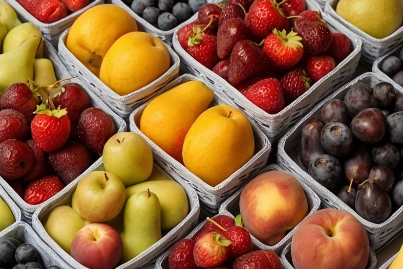 Distribución de fruta variada